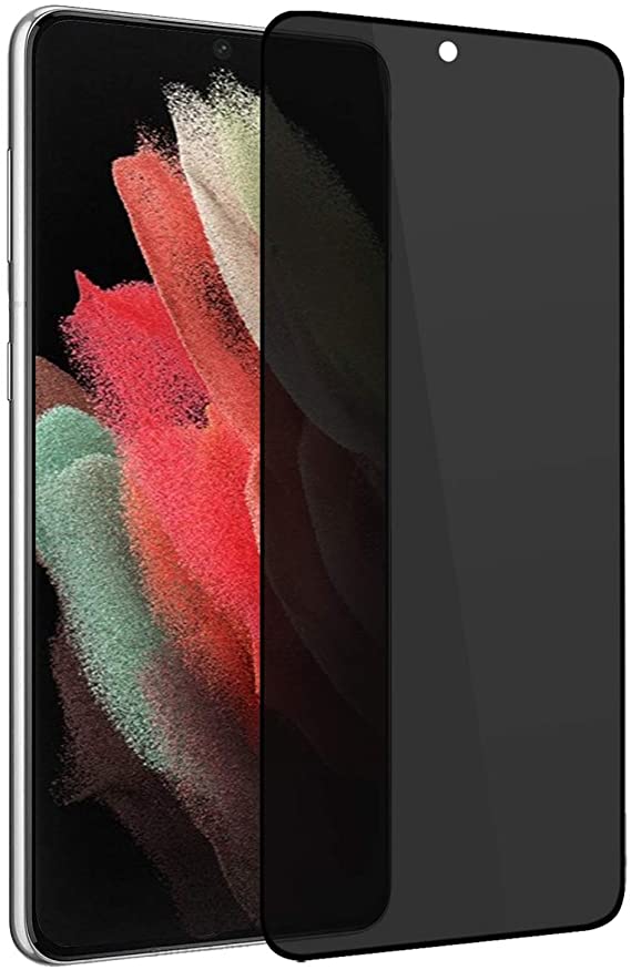 Galaxy S21 Ultra Privacy Screen Protector - Anti Spy Fingerprint Resistant 9H Hardness Tempered Glass Guard for Samsung S21 Ultra+ 6.8 1Pack 5G