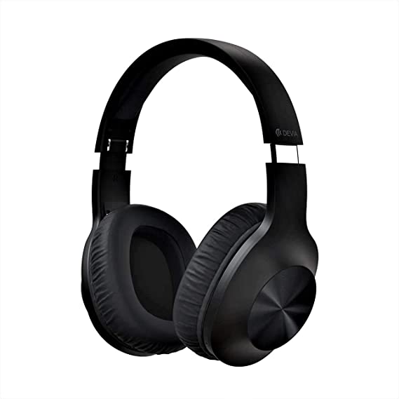 Devia Star Series Wireless Headset, Hands-Free Calling, Stereo Quality Sound, Subwoofer Switch Button, Portable and Foldable Bluetooth Headphone - Black