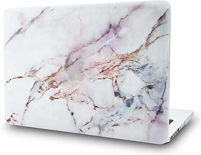 KECC Laptop Case Compatible with Old MacBook Pro 13" Retina (-2015) Plastic Hard Shell Cover A1502 / A1425 (White Marble 4)