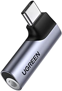 UGREEN USB C to 3.5mm Headphone Jack Type C Aux DAC Earphone Audio Mic Adapter Compatible with iPad Mini 6/Air 4/Pro 2021 2020,Samsung S21+ Ultra/S20 FE/Tab S7,Huawei P30,Pixel 5 4 XL,OnePlus 9,Sony