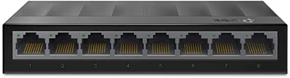 TP-LINK LS1008G Desktop Switch, 8 Ports - Black
