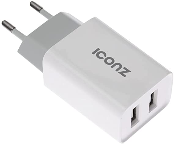 2 Port USB Charger Power Adapter 2.1A - White
