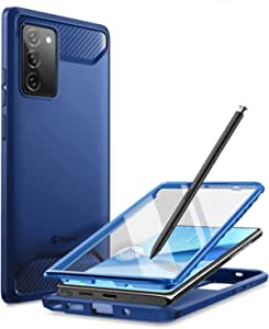 Clayco Xenon Series Designed for Samsung Galaxy Note 20 Case, [Built-in Screen Protector] Full-Body Rugged Cover Compatible with Fingerprint ID, 6.7 inch 2020 Release (Blue)