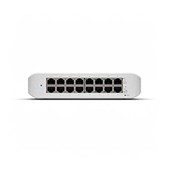 Ubiquiti UniFi Switch Lite 16 PoE | 16-Port Gigabit Switch with 8 PoE+ 802.3at Ports (USW-Lite-16-PoE)