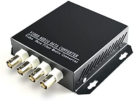 4 Channel Video/Audio Data Fiber Optic Media Converter (20KM)