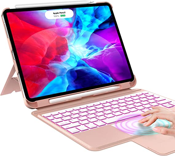Keyboard for iPad Air 5th Generation, iPad Pro 11 Case with Keyboard Touchpad - Backlight - Trackpad Smart Magic Keyboard for iPad Air 5 Gen 10.9 inch 2022/Air 4 Gen -iPad Pro 11, Rose