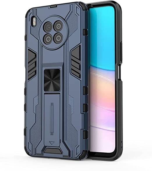 Huawei Nova 8i, Premium quality Kickstand Cover - Heavy Duty Armor Shockproof Cover Slip-Resistant - Original New cover From GrabMobily - Blue
