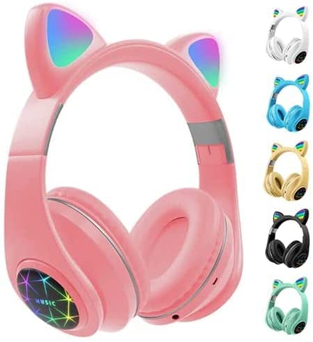 THE HIGHEST QUALITY CAT EAR HEADSET (M2) WITH MULTIPLE COLORS AND EXTREME SOUND QUALITY (YELLOW) (BLUE)