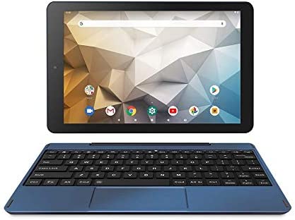 RCA 10 Atlas pro 2 in 1 laptop & tablet Quad-Core 2GB RAM 32GB Storage IPS HD Touchscreen WiFi Bluetooth with Detachable Keyboard Android 9 Pie (10", Navy)