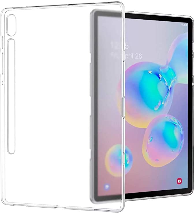 MARGOUN Clear Case for Samsung Galaxy Tab S7 Plus 12.4 inch 2020 (-T970 / T975 / T976) Anti-Slip Slim Transparent Soft Rubber TPU Silicone Lightweight Protective Back Cover