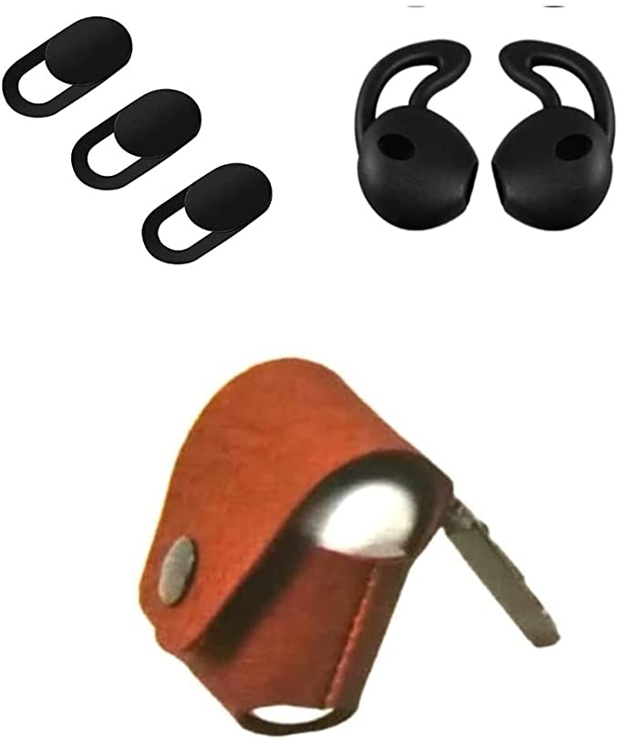 AirPod Brown Leather Case with AirPod Silicone and 3 Phone Case Cover