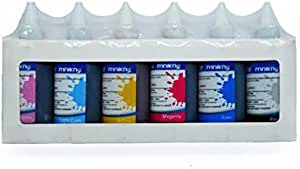 Miniking Ink Toner Set For HP Inkjet Printers - 100ml - 6 Pcs