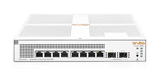 Aruba Instant On 1930 8-Port PoE Gb Ethernet 8xGE PoE (124W), 2X 1G SFP, L2+ Smart Switch US Cord (JL681A#ABA)