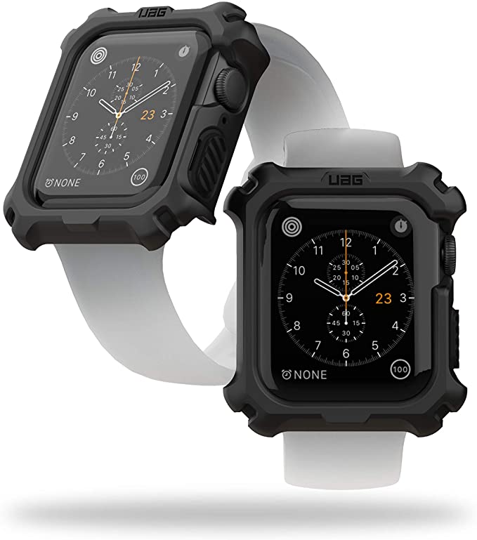 URBAN ARMOR GEAR UAG Compatible Apple Watch Case 44mm, iWatch Series 6/5/4 & Watch SE, Rugged Protective Bumper Case, Black/Black