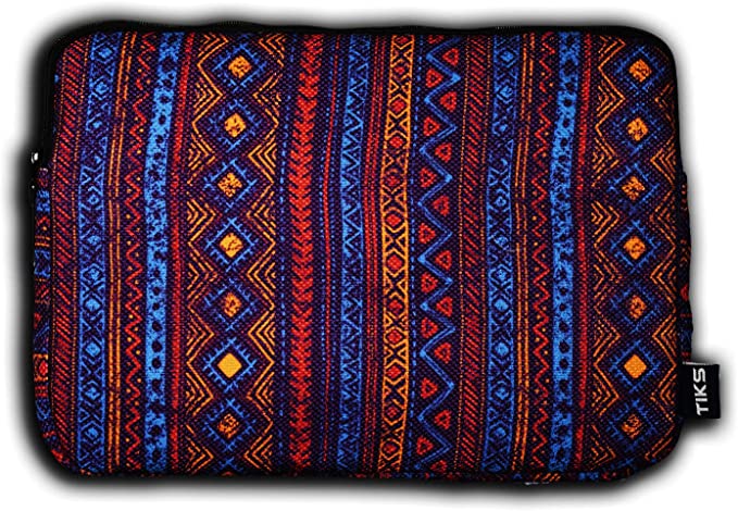 TIKS Indian Pattern Printed Labtop Bag 15-15.6 Inch - Multi Colour