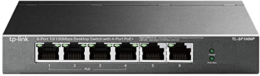 Tp-Link TL-SF1006P 6-Port 10/100Mbps Desktop PoE Switch with PoE 4-Port