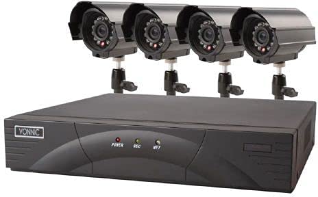 4 surveillance cameras and a recording device , 2724288251456