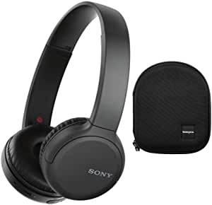 Sony WH-CH510 Wireless On-Ear Headphones, Black (WHCH510/B) with Knox Gear Hard-Shell Case Bundle (2 Items)