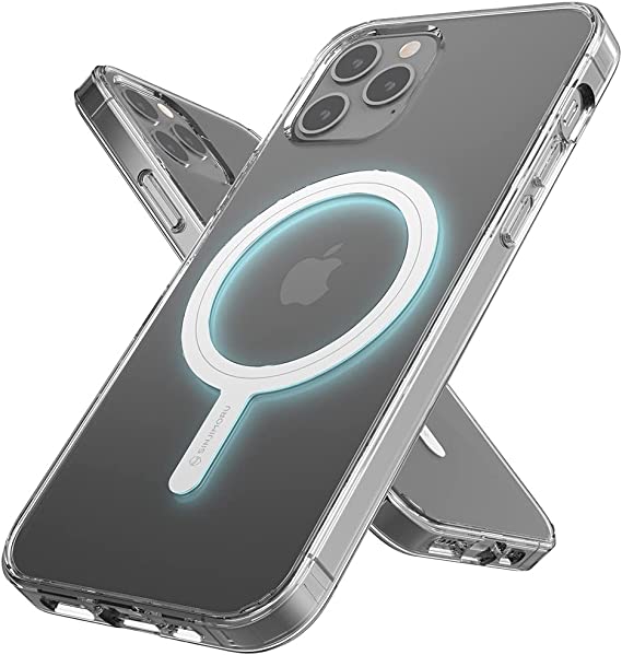 Sinjimoru Shockproof iPhone Case with MagSafe, PC & TPU Clear Phone Case for iPhone 12/12 Pro MagSafe Case. M-Airclo for iPhone 12/12 Pro