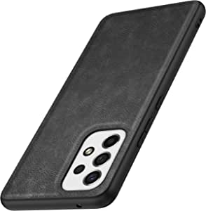 Kqimi Case for Samsung Galaxy A53 5G, Premium Leather Slim Stylish Soft Grip Shockproof Anti-Scratch Protection Cover Cases for Samsung Galaxy A53 5G（6.5" 2022 (Black)