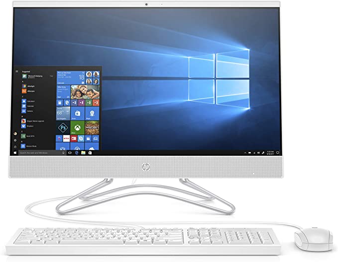 HP 24-Inch All-in-One Computer, AMD Ryzen 3 3200U, 8GB RAM, 1TB Hard Drive, Windows 10 (24-F1040, White)