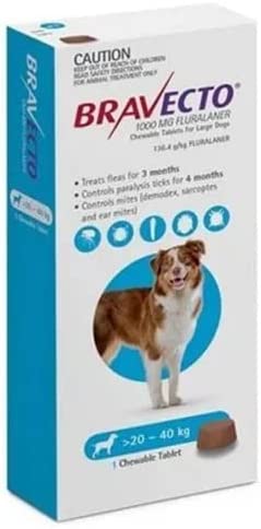 BRAVECTO TABLET 20 – 40kg (1 TABLET)