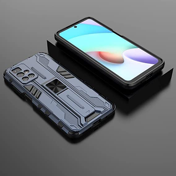 Xiaomi Redmi 10 2022 4G, Original New Case From GrabMobily - Heavy Duty Armor Cover Slip-Resistant - Ultra Premium quality cover - Blue