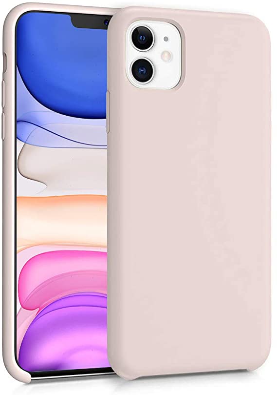 iPhone 11 Silicone Case 6.1 inches, Compatible Design for Apple iPhone, [Premium Liquid Silicone Gel Rubber] for Soft Touch and Drop Protection (Pink)