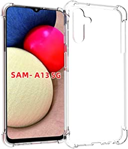 USTIYA for Samsung Galaxy A13 5G Case Clear TPU Four Corners Cover Transparent Soft funda