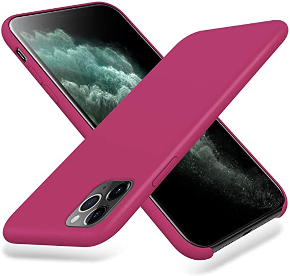 Winzizo iPhone 11 Pro Case, Liquid Silicone Gel Cases with Soft Microfiber Lining Slim Shell Protective Phone Cover for iPhone 11 Pro (5.8 inch) (Rose Red)