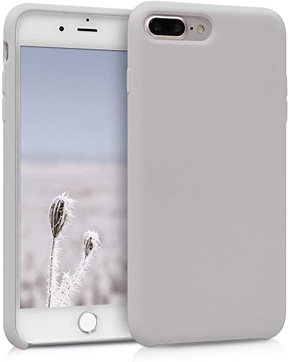 kwmobile TPU Silicone Case Compatible with Apple iPhone 7 Plus / 8 Plus - Case Slim Protective Phone Cover with Soft Finish - Beige Matte