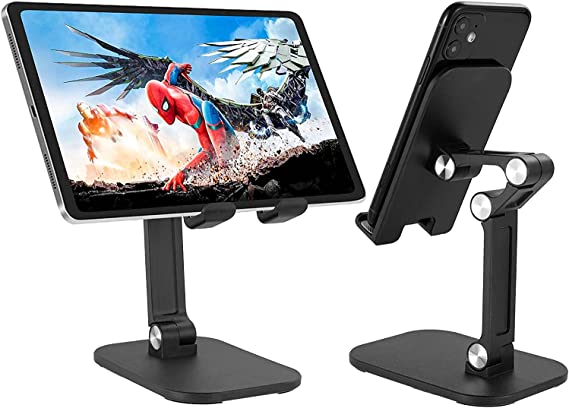 Tenney Adjustable Height Angle Stand Compatible with iPad, Pro 12.9, iPhone, Tablet