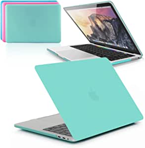 Rubberized Hard Shell Case Cover for 13-inch Apple MacBook PRO - A1708 (Retina) (2016-2017) & A1706 (2016-2017) (Touch Bar) & A1989 (2018-2019) (TB) & A2159 (2019) (TB), [EGG BLUE/OCEAN GREEN]