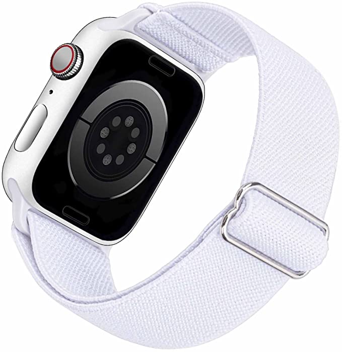 Arae Stretchy Watch Band Compatible for Apple Watch Band 45mm 44mm 42mm Comfortable Adjustable Sport Band for iWatch Series 7 6 5 4 SE 3 2 1 Women Men