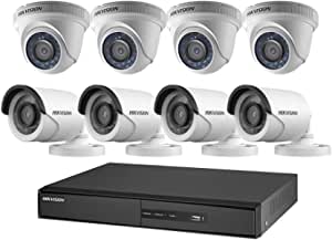 Hikvision - 8 MP Surveillance Cameras Set with 8 Channel Recorder
