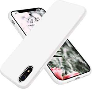 OTOFLY Compatible with iPhone XR Case 6.1 inch,[Silky and Soft Touch Series] Premium Soft Liquid Silicone Rubber Full-Body Protective Bumper Case for iPhone XR (White)