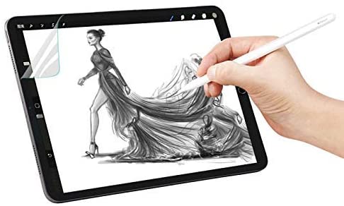 like Paper ipad 12.9 2017, High Touch Sensitivity Paper Screen Protector Compatible with Apple iPad Pro 12.9-inch (2015/2017)/Apple Pencil Compatible/Scratch Resistant[2 Pack] Premium PET Film