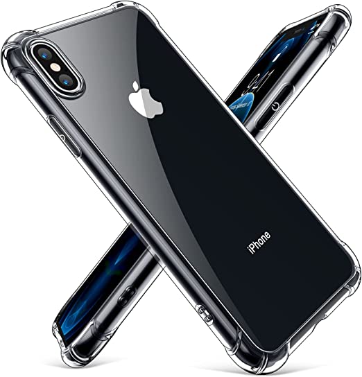 iPhone X Case, iPhone Xs Case, CANSHN Clear Case with Soft TPU Bumper [Slim Thin] Protective Case for iPhone X/iPhone Xs 5.8 Inch - Crystal Clear