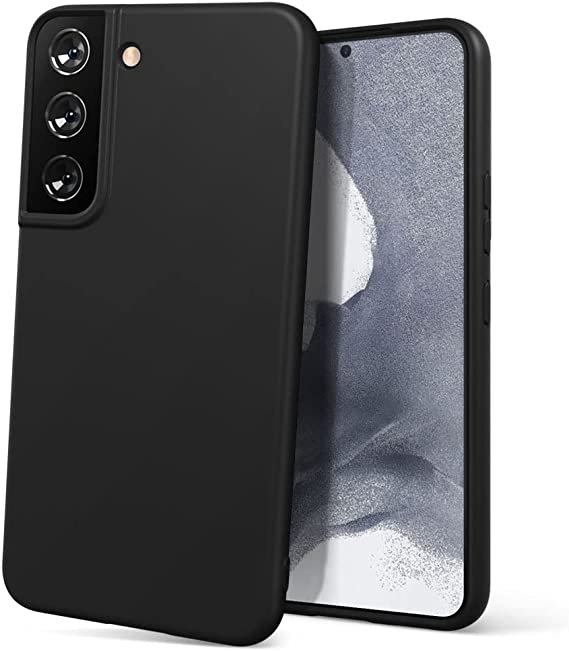 MOLANCANO Galaxy S22 Case, SF Coating, Soft Gel TPU Phone Case, Wireless Charging, Shockproof Full-Body Protective Case Cover for Samsung Galaxy S22 (2022) (Black)