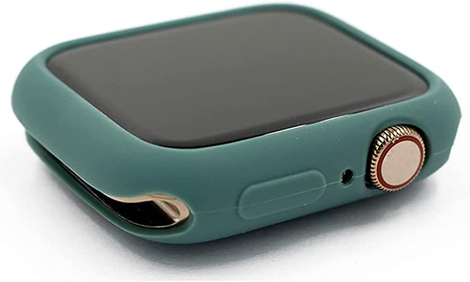 Miimall Compatible Apple Watch 45mm Case, Slim TPU Bumper Cover Anti-Scratch Protective Case Cover for Apple Watch Series 7 45mm Case Official-Green