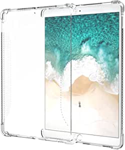 MoKo Case Fit New iPad Air 3 2019(3rd Generation 10.5 inch)/iPad Pro 10.5 2017, Shockproof Flexible TPU Skin Bumper with Corner Airbag Protector, Clear(Compatible with Official Smart keyboard/Cover)