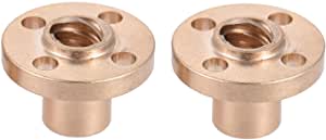 Fadawe T Screw Nut,20Pcs 8Mm Brass Flange Trapezoidal T Screw Nut For Reprap I3 3D Printer Z Axis