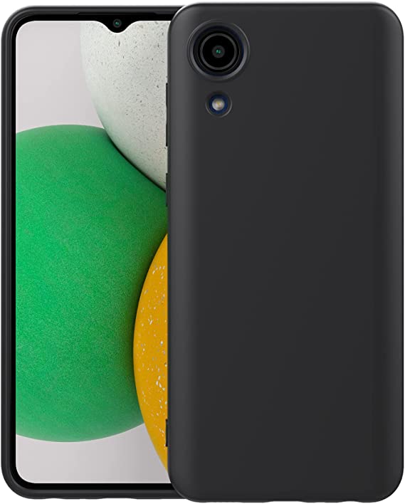 Foluu Silicone Case for Samsung Galaxy A03 Core, Liquid Gel Rubber Bumper Case with Soft Microfiber Lining Cushion Slim Hard Shell Shockproof Protective Cover for Samsung Galaxy A03 Core (Black)