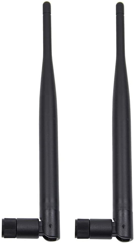 2 Pack Dual Band WiFi 2.4GHz 5GHz 5.8GHz 6dBi MIMO RP SMA Male Aerial Antenna for WiFi Router Range Extender Gateway Wireless Mini PCI Express PCIE Network Card USB