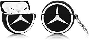 Silicone Shockproof Mercedess Case Cover For Airpods Pro (Black X white)