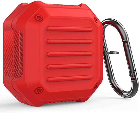 Case for Samsung Galaxy Buds Live/Pro Cover,Military Heavy Duty Impact Resistant Protective case Anti-Scratch case[Support Wireless Charging] with Detachable Keychain for Galaxy Buds Live/Pro (D)