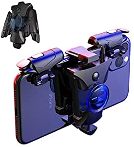 AccLoo Mobile Controller, 16 Shots per Second Shooting Triggers Game Controllers, Auto High Frequency Click with L1/R1 Joystick Gamepad for PUBG/Fortnite/Call of Duty, Compatible with Android & iOS