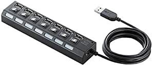 7-port Usb 2.0 Hi-speed Hub (black)(one year gurantee) (one year warranty)