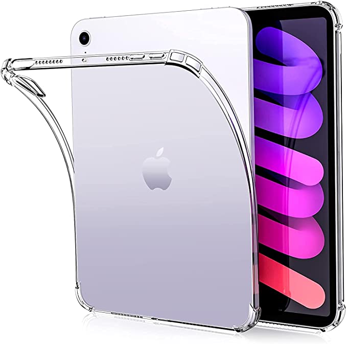 ZtotopCases Clear Case for iPad Mini 6 2021, Ultra Slim, Yellowing Resistant, Transparent Soft TPU Back Cover Skin for iPad Mini 6th Generation 8.3 Inch, Clear