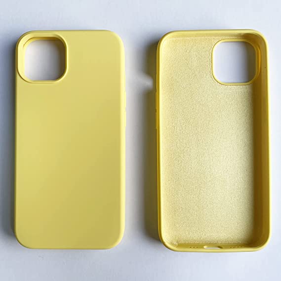Monwutong [Liquid Silicone Case] Designed for iPhone 13 Pro Max Case (2021) DK -Yellow